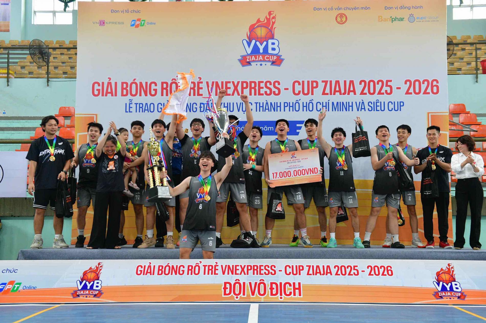 Bế mạc Giải Bóng Rổ Trẻ Vnexpress - Cúp Ziaja 2026: Vinschool Central Park thắng lớn tại Siêu cúp hai miền